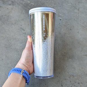 Starbucks 2019 Holiday Limited Edition Gold Confetti Cascading Glitter Tumbler